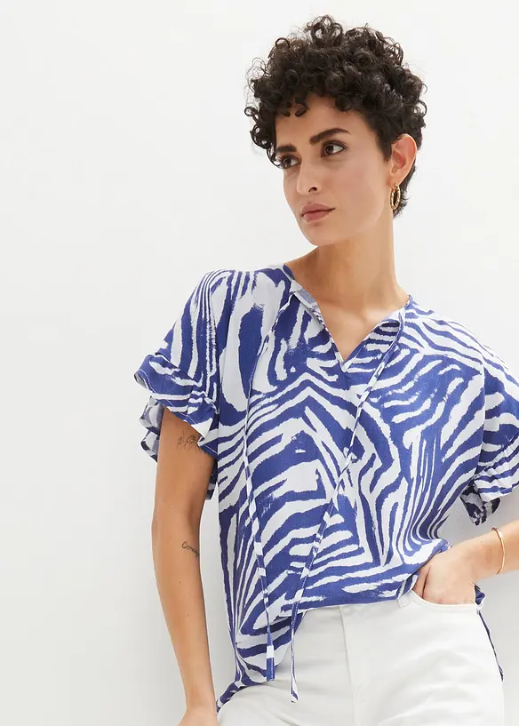 Avslappnad blustunika i viskos, bonprix