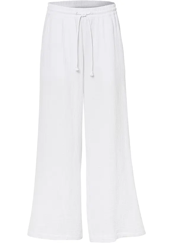 Palazzobyxa i muslin, bonprix