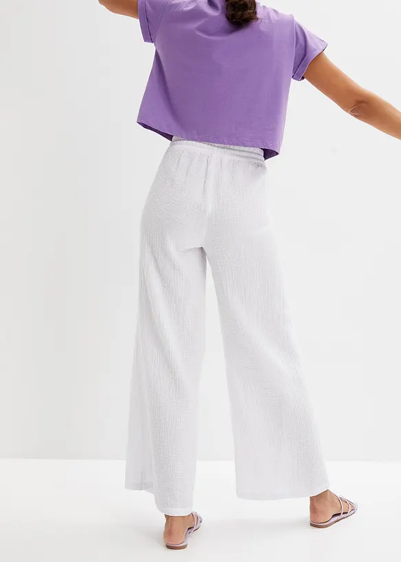 Palazzobyxa i muslin, bonprix