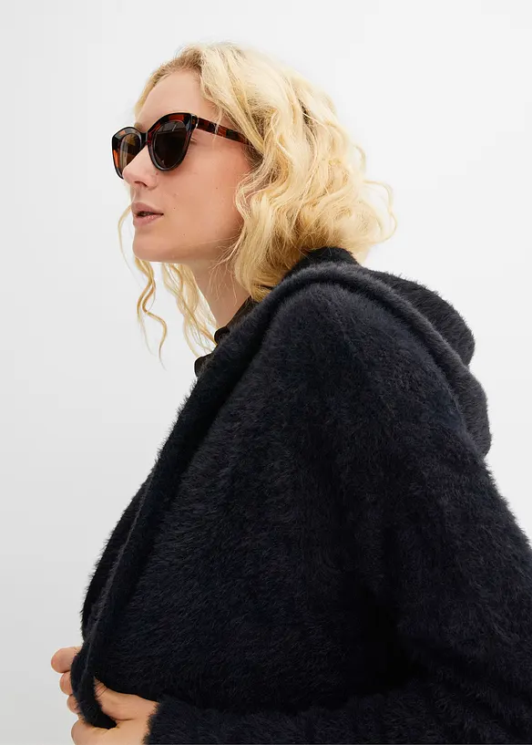 Cardigan i mjukt fluffgarn, bonprix