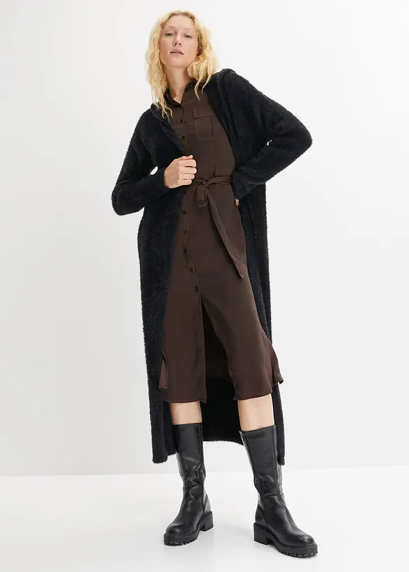 Cardigan i mjukt fluffgarn, bonprix