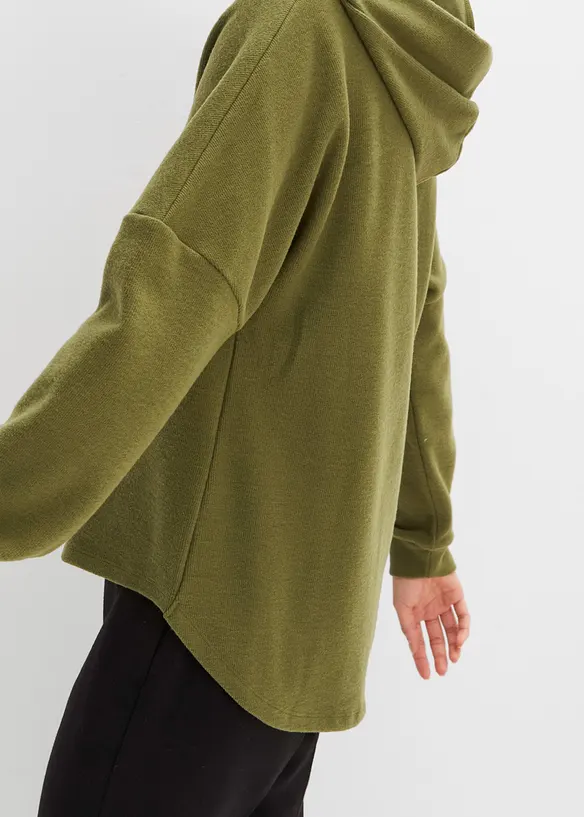 Sweatshirt med huva, normal passform, bonprix