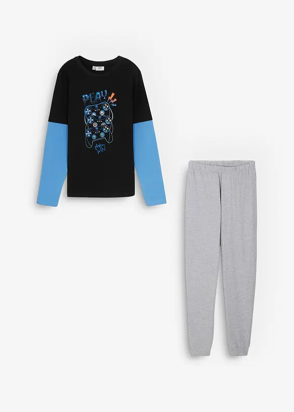Pyjamas med ekologisk bomull (2 delar), bonprix