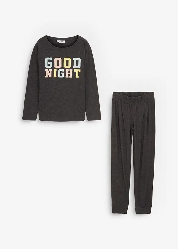 Pyjamas med mjuk bomull (2 delar), bonprix