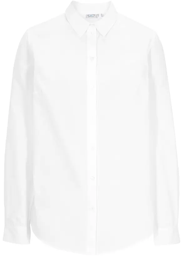 Skjortblus av ren bomull, bonprix