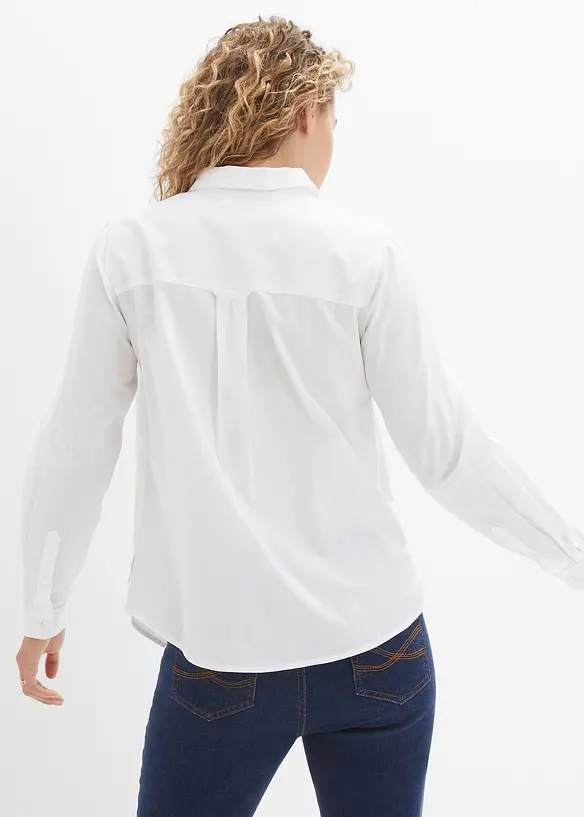 Skjortblus av ren bomull, bonprix