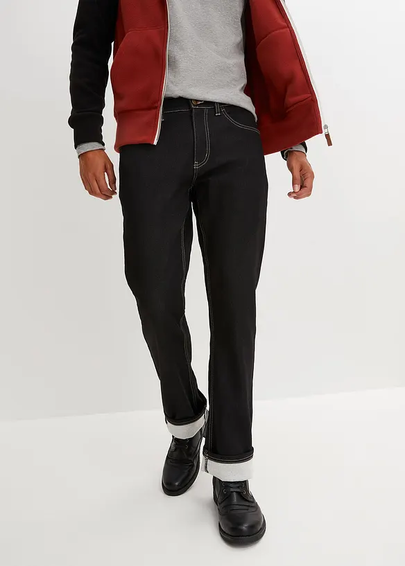 Stretchiga termojeans, bootcut, normal passform, John Baner JEANSWEAR