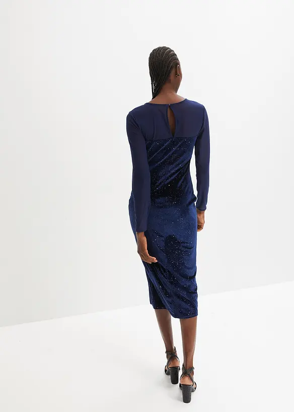 Klänning med meshinfällning, BODYFLIRT boutique