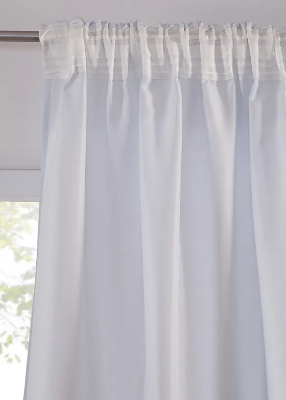 Gardinlängd med återvunnen polyester och vintrigt motiv (1-pack), bonprix