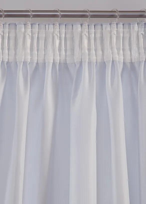 Gardinlängd med återvunnen polyester och vintrigt motiv (1-pack), bonprix