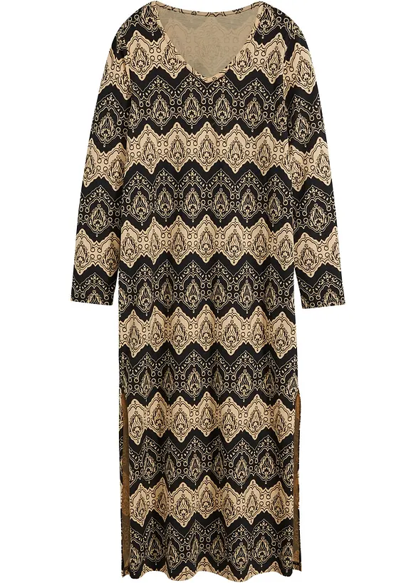 Långärmat nattlinne med slits i sidan, bpc bonprix collection