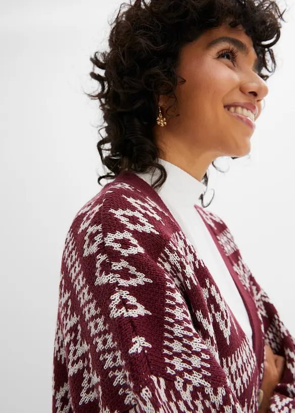 Cardigan med norgemönster och knappar, bpc bonprix collection