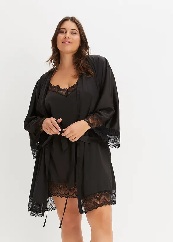 Kimono och neglig&eacute; (2-delat set), bonprix