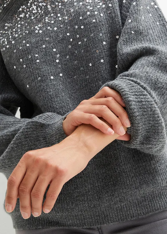 Tröja med paljetter, bonprix