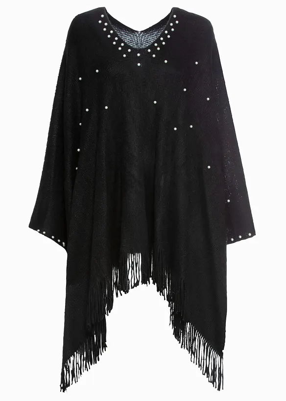 Poncho med p&auml;rlor, bpc bonprix collection
