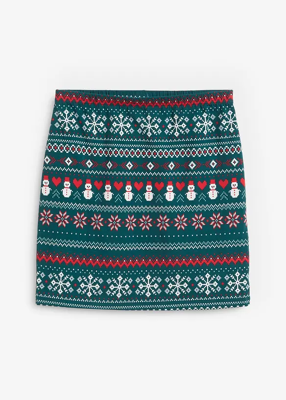 Lusemönstrad minikjol i elastisk bomullsmix, bonprix