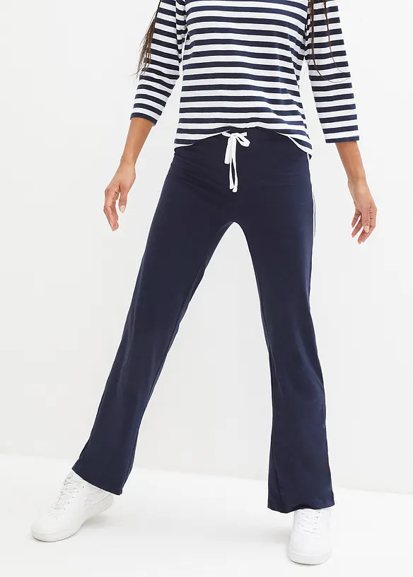 Jerseybyxa i bomull med stretch, bonprix