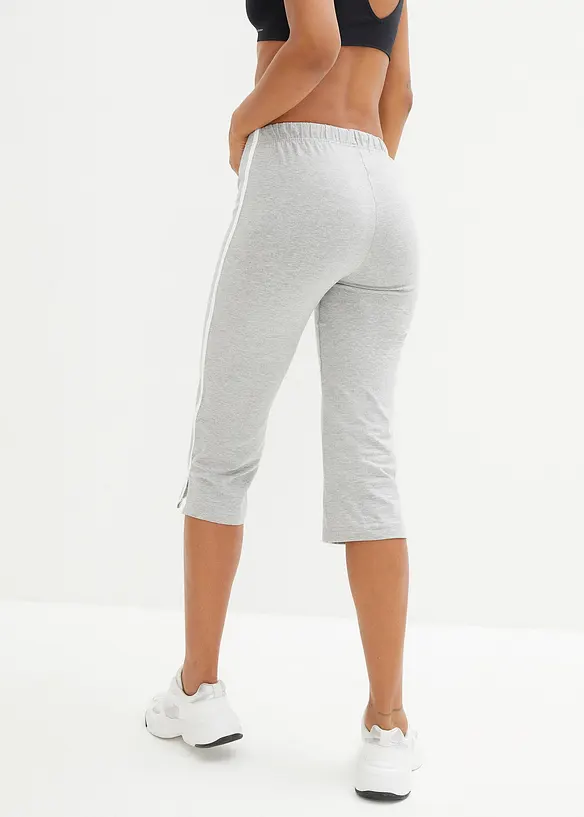 Capribyxa i bomullsstretch (2-pack), bonprix