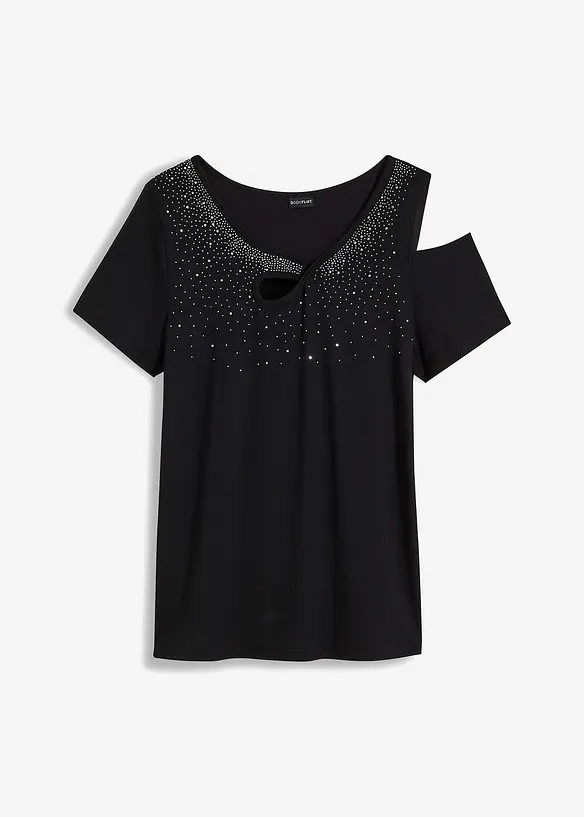 Topp med strassapplikation och cut-outs, BODYFLIRT