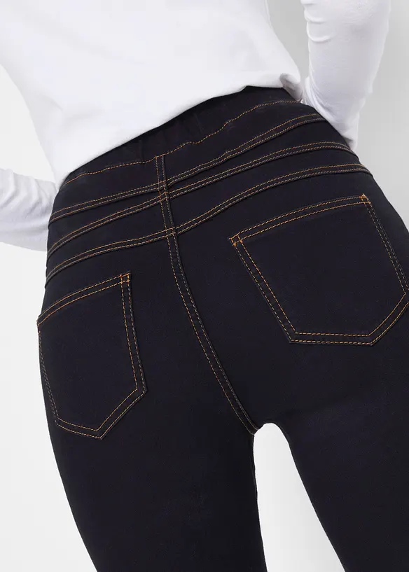 Jeggings i tunn töjbar termomaterial med bekväm hög midja, bonprix