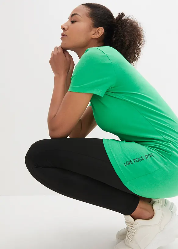 L&aring;ng topp med texttryck (2-pack), bonprix