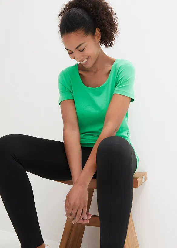 L&aring;ng topp med texttryck (2-pack), bonprix