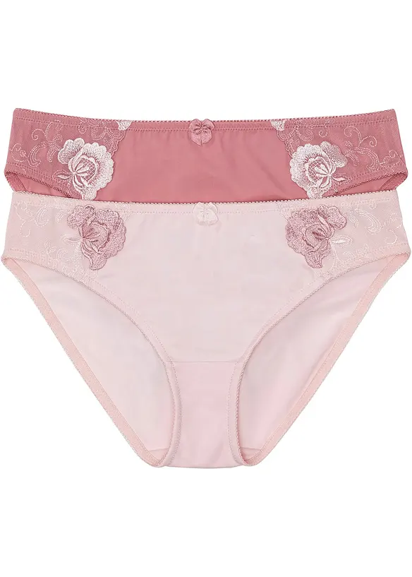 Trosa med broderi (2-pack), bonprix