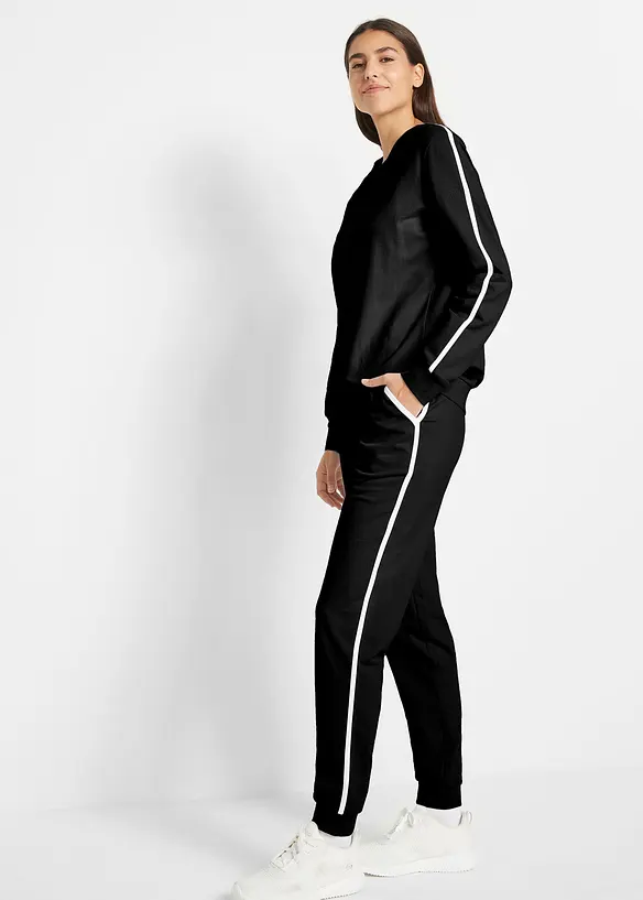 Tr&auml;ningsoverall i bomull (2-delat set), bonprix