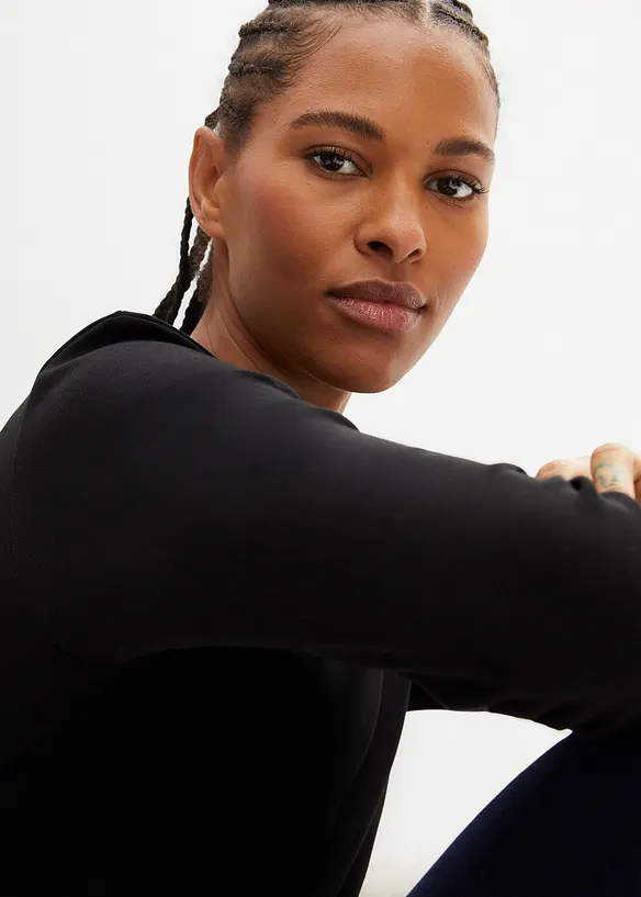 L&aring;ng&auml;rmad topp i ekologisk bomull, bonprix