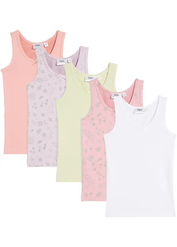 Linne med mjuk bomull (5-pack), bonprix