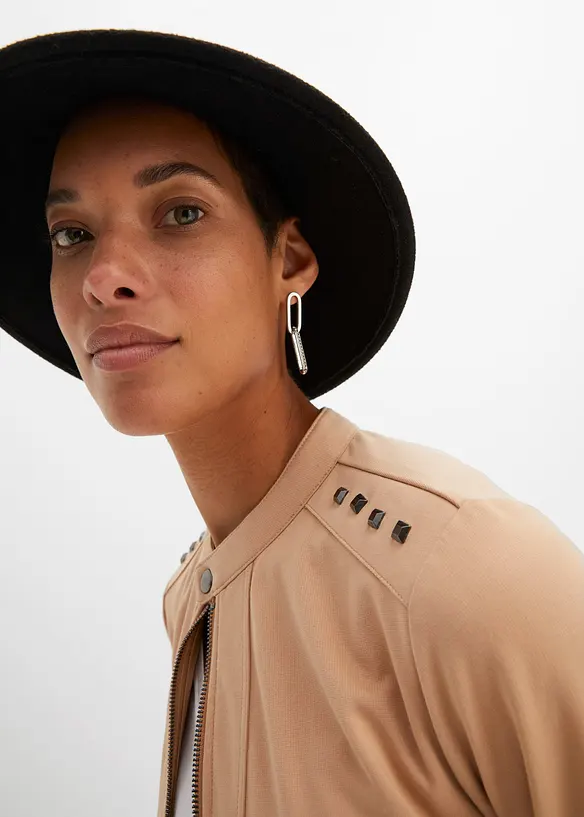 Munkjacka med nitar, bonprix