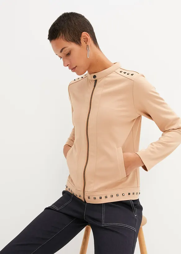 Munkjacka med nitar, bonprix