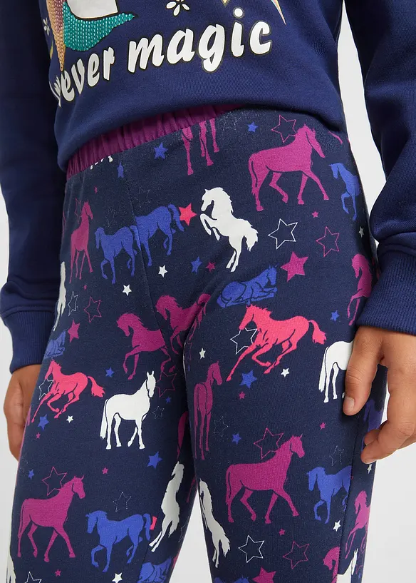 Termoleggings med hästmotiv för barn, bonprix