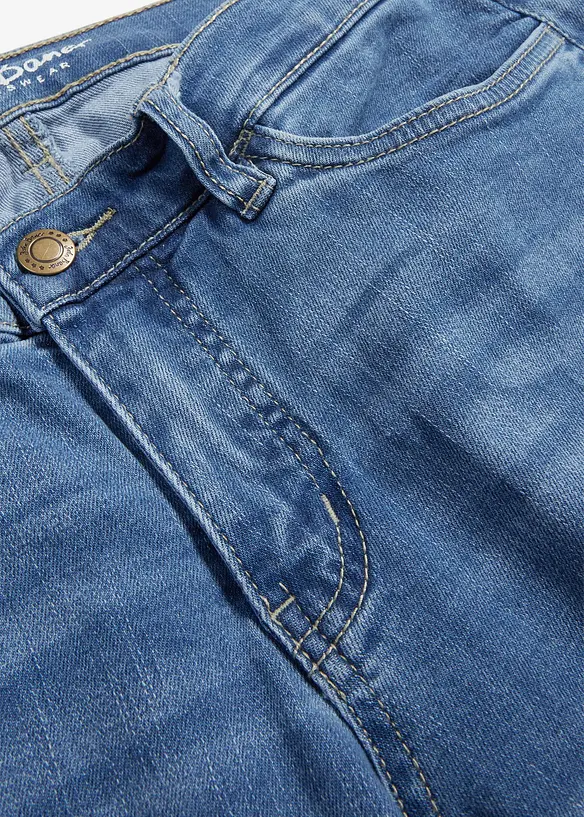 Bekvämt stretchiga 7/8-jeans, bonprix
