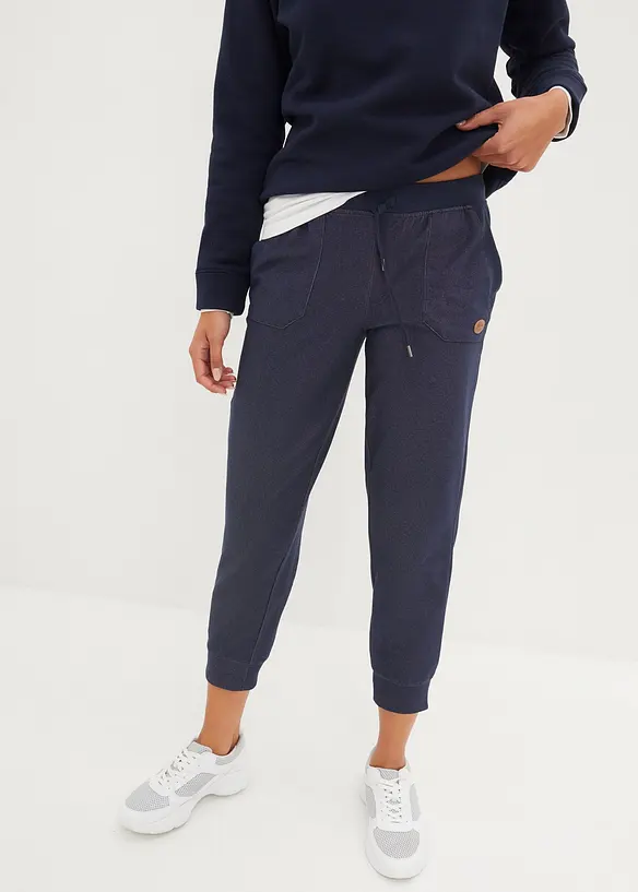 Trik&aring;byxa med jeanslook, 7/8-l&auml;ngd, bonprix