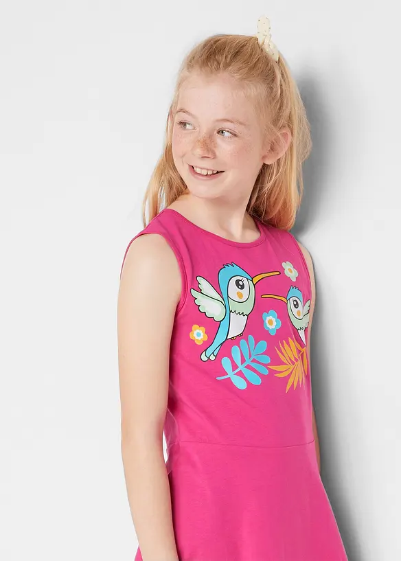 Jerseyklänning  (3-pack), ekologisk bomull, bonprix