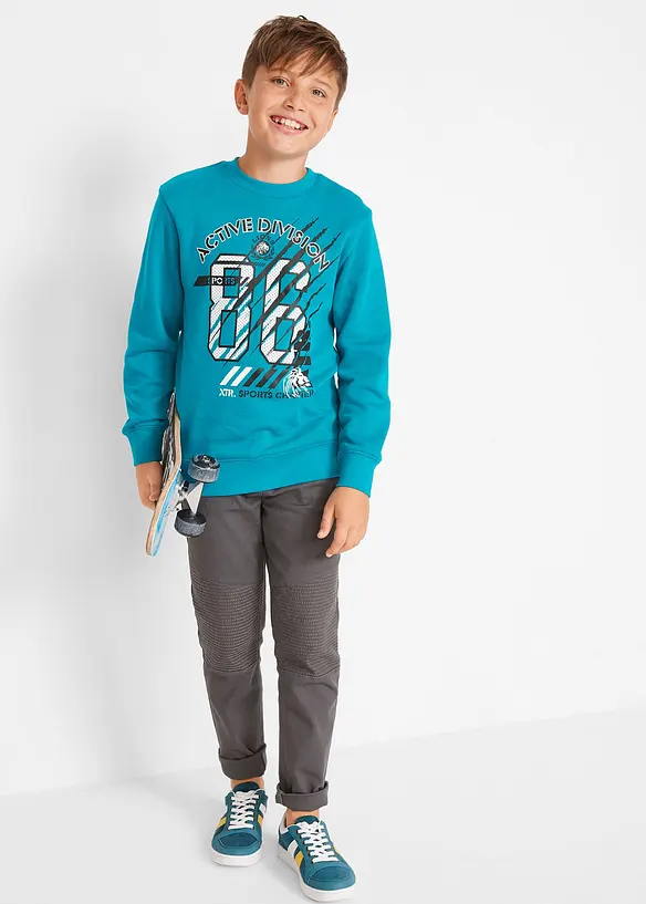 Sweatshirt för barn (2-pack) i ekologisk bomull, bonprix