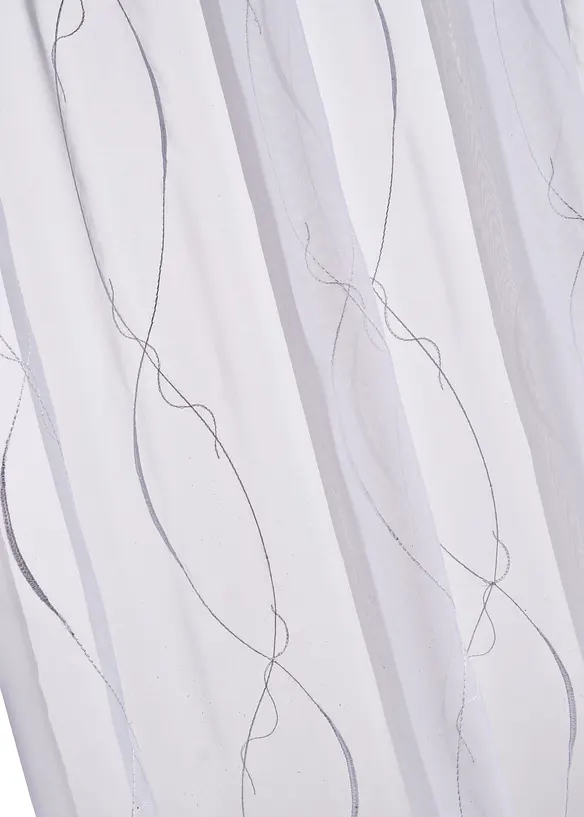 Gardinlängd med broderi och återvunnen polyester, bonprix