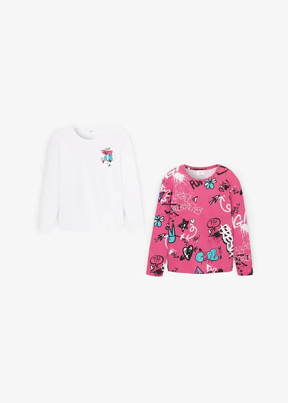 Boxy topp i ekologisk bomull (2-pack), bonprix
