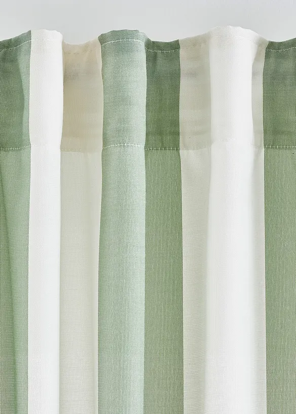 Gardinlängd med ränder och återvunnen polyester (1-pack), bonprix