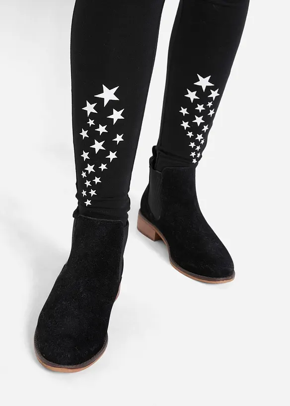 Leggings av elastisk bomullsmix, bonprix