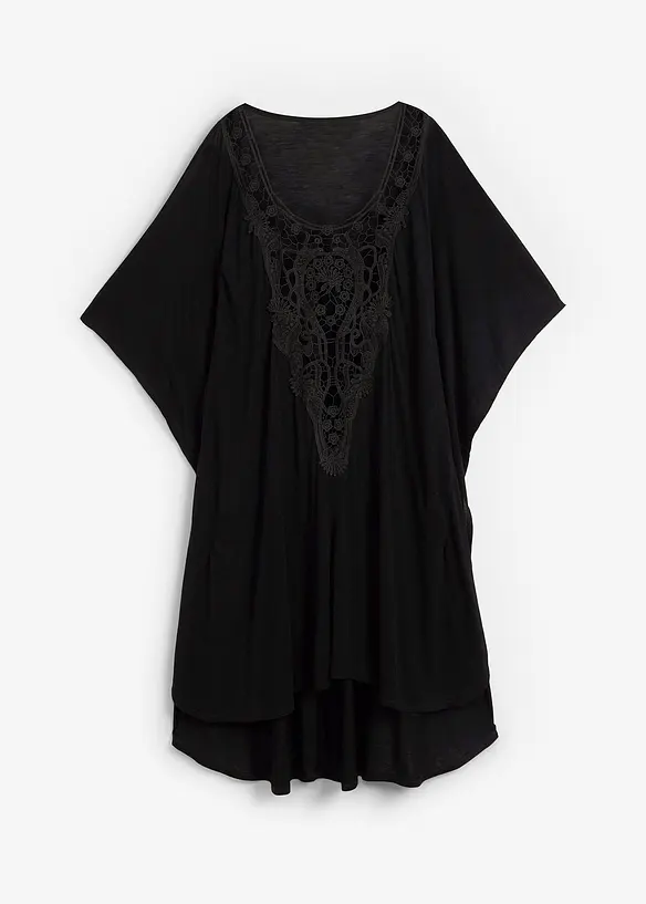 Transparent strandtunika av viskos, bonprix