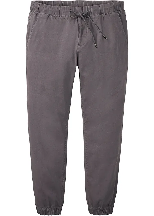 Stretchiga dra på-chinos, avslappnad passform, raka ben, bonprix
