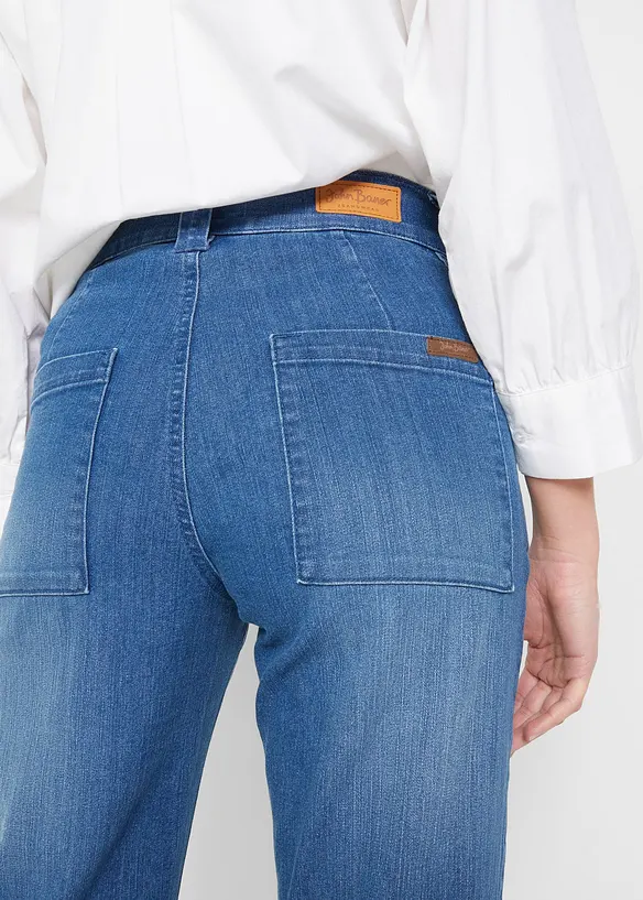 Straight Jeans High Waist, Stretch, bonprix