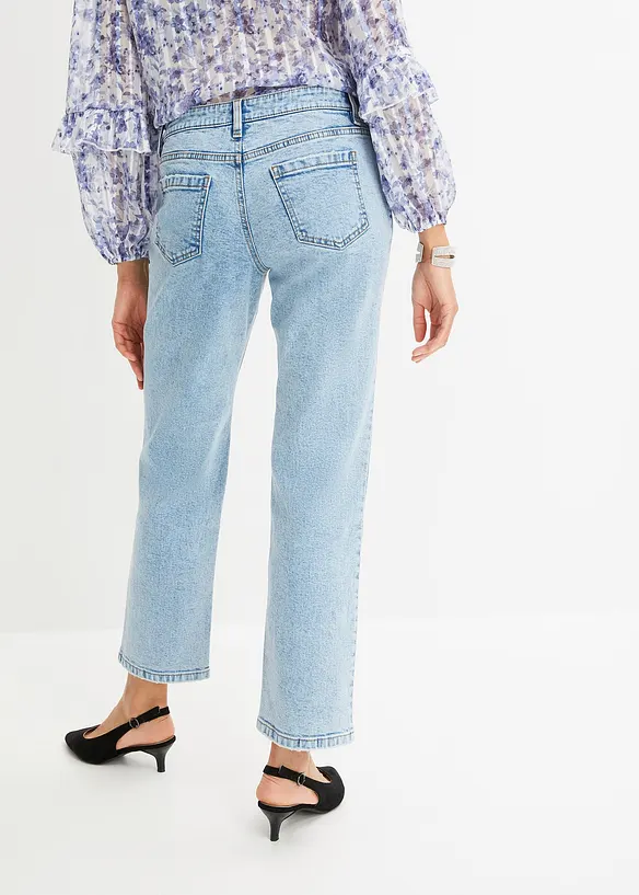 Mom Jeans med strassknappar, bonprix