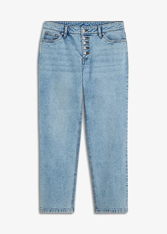 Mom Jeans med strassknappar, bonprix
