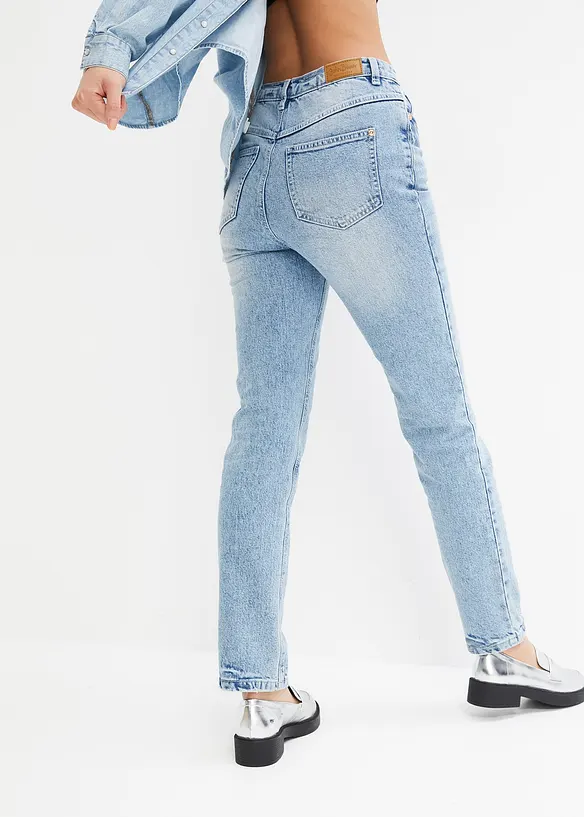 Straight Jeans High Waist, Low Stretch, bonprix