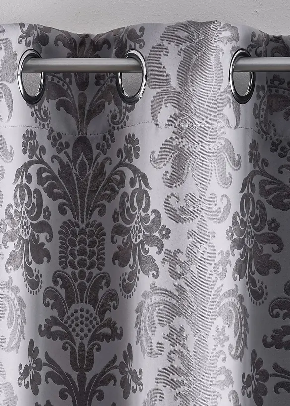 Mörkläggande gardinlängd i jacquard med termofunktion (1-pack), bonprix