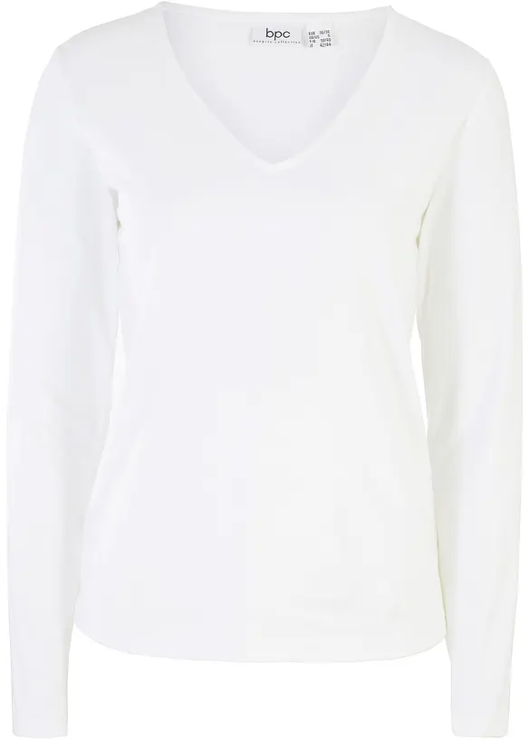 Långärmad topp med ekologisk bomull, bonprix