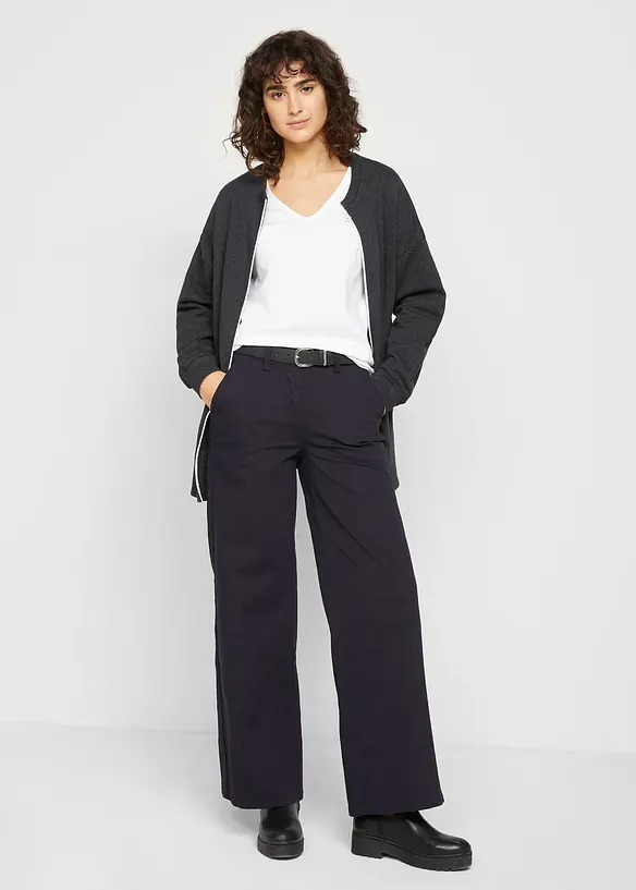 Långärmad topp med ekologisk bomull, bonprix